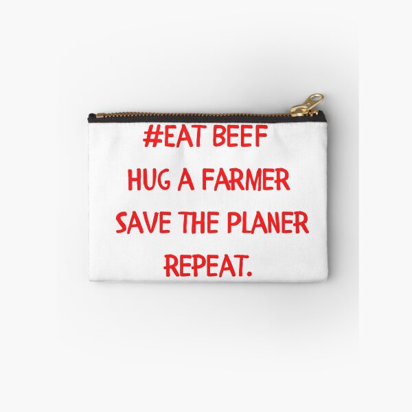 Artikelvorschau, EaT BeeF Hug a Farmer Save the Planer Repeat/Graphic Novelty Sarcastic Funny T Shirt entworfen und verkauft von FRANI-ART.