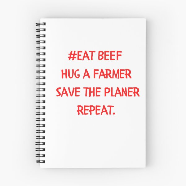 Item preview, EaT BeeF Hug a Farmer Save the Planer Repeat / Graphic Novelty Sarcastic Funny T Shirt designed and sold by FRANI-ART.