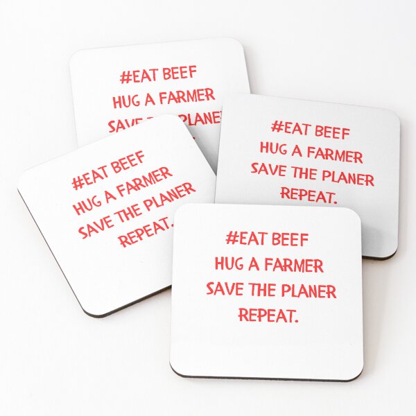 Artikelvorschau, EaT BeeF Hug a Farmer Save the Planer Repeat/Graphic Novelty Sarcastic Funny T Shirt entworfen und verkauft von FRANI-ART.