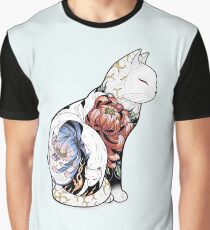 Kitsune Cat Tattoo Graphic T-Shirt