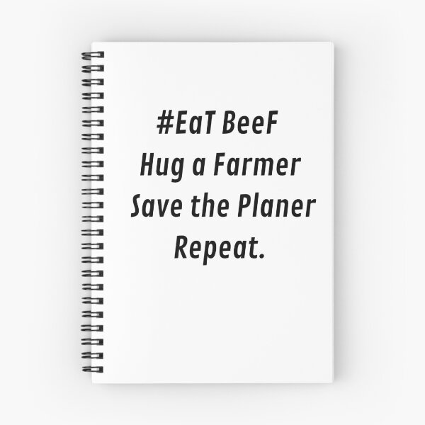 Item preview,  EaT BeeF Hug a Farmer Save the Planer Repeat / Graphic Novelty Sarcastic Funny T Shirt designed and sold by FRANI-ART.