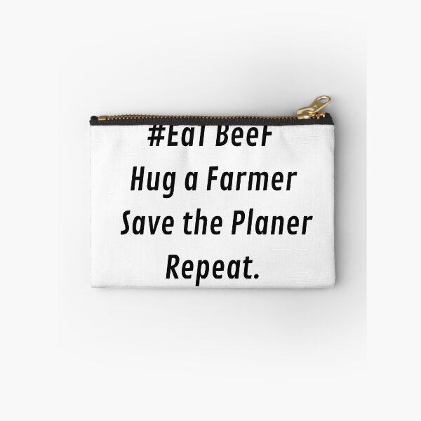 Artikelvorschau, EaT BeeF Hug a Farmer Save the Planer Repeat/Graphic Novelty Sarcastic Funny T Shirt entworfen und verkauft von FRANI-ART.