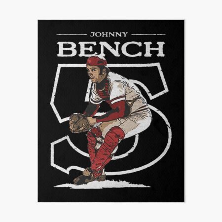 Matted 8x10 Photo- Johnny Bench Batting