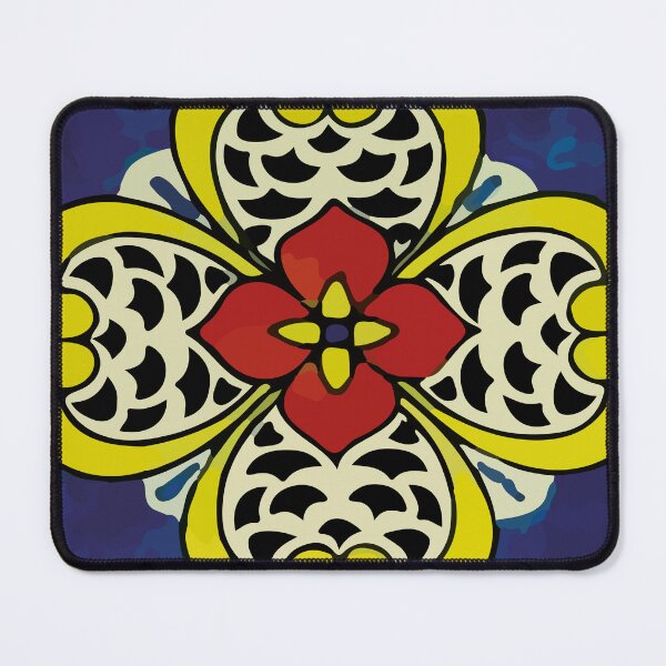 Item preview, Mexican flower art nouveau design tile azulejo folk art interior decoration designed and sold by T-Mex.
