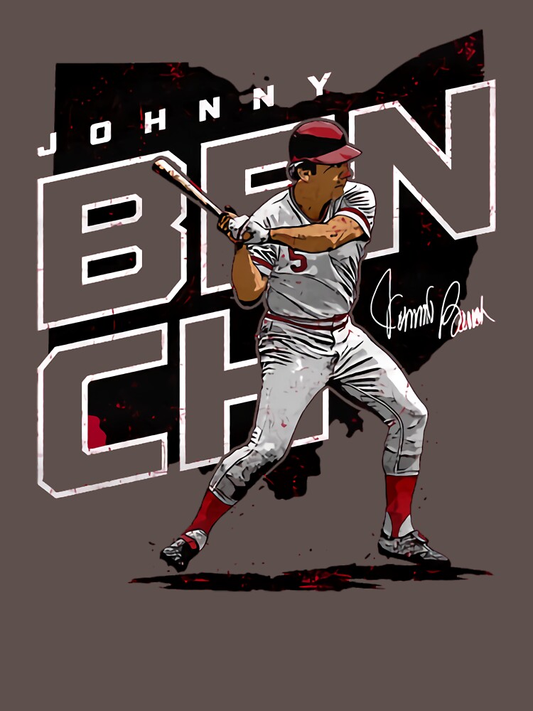 Johnny Bench Swing Away Cincinnati Baseball T Shirt