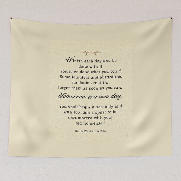 Item preview, Finish Each Day poem by Ralph Waldo Emerson designed and sold by LaziniArts.