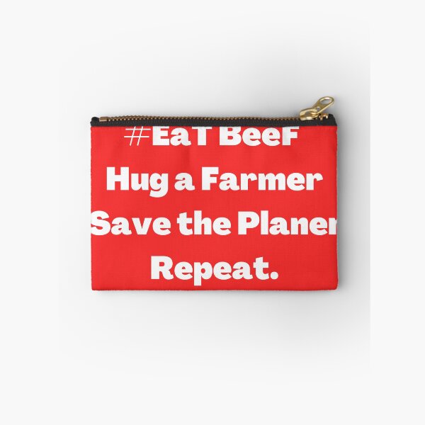 Artikelvorschau, EaT BeeF Hug a Farmer Save the Planer Repeat/Graphic Novelty Sarcastic Funny T Shirt entworfen und verkauft von FRANI-ART.
