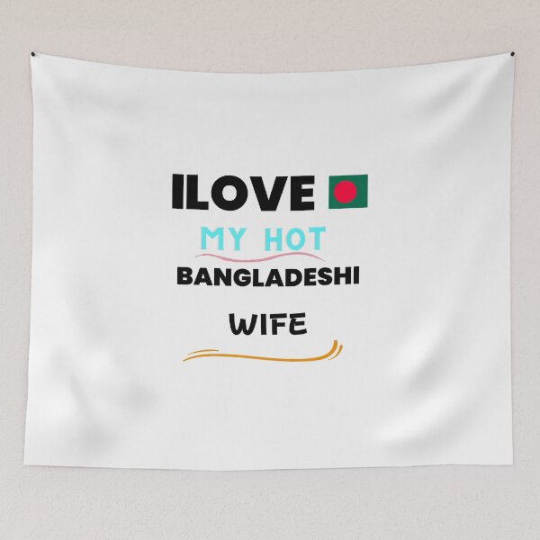 Artikelvorschau, Ich liebe meine HEISSE bangladeschische Ehefrau - niedliches Bangladesch verbindet romantische Liebes-T-Shirts u. Aufkleber-Aufkleber entworfen und verkauft von FUNNYSHOP22.
