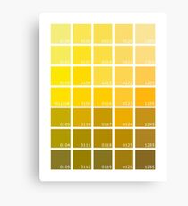 Shades of Yellow Pantone Canvas Print