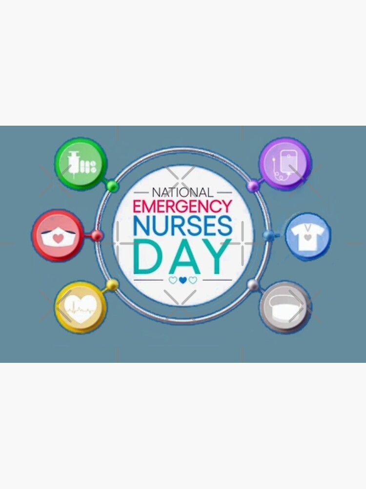 "National Emergency Nurse’s Day" Poster for Sale by vaskebros Redbubble