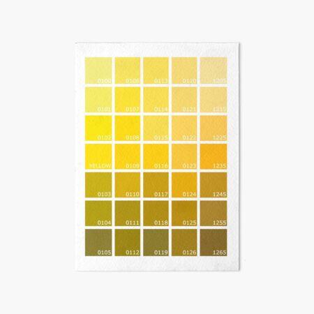 Pantone Colour Art Board Prints Redbubble