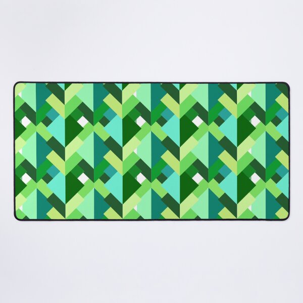 Item preview, Modern Abstract Triangles, Emerald Green and Aqua designed and sold by Marymarice.