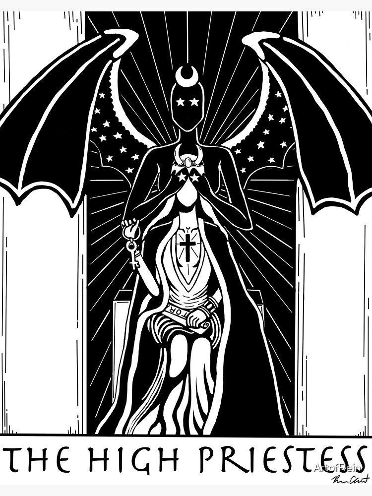 The High Priestess Sticker For Sale By Artofrein Redbubble