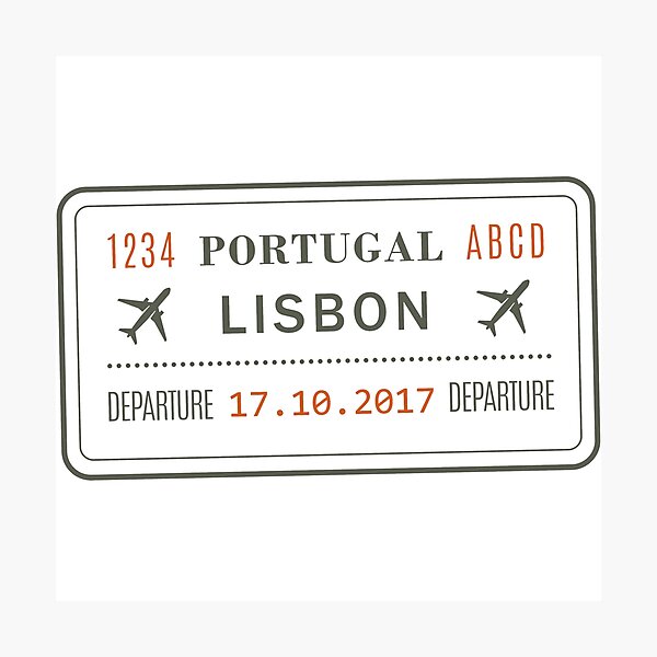 Item preview, Portugal, Lisbon - Passport Stamp designed and sold by Sejmen.
