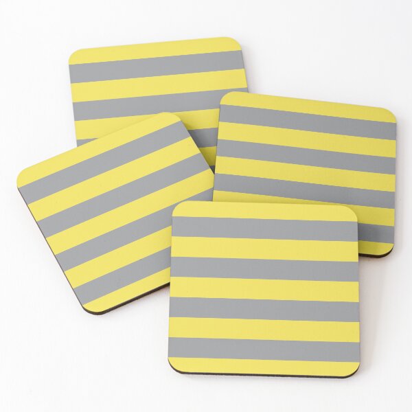 Item preview, Gray and Yellow Stripes Pattern designed and sold by ValeriesGallery.