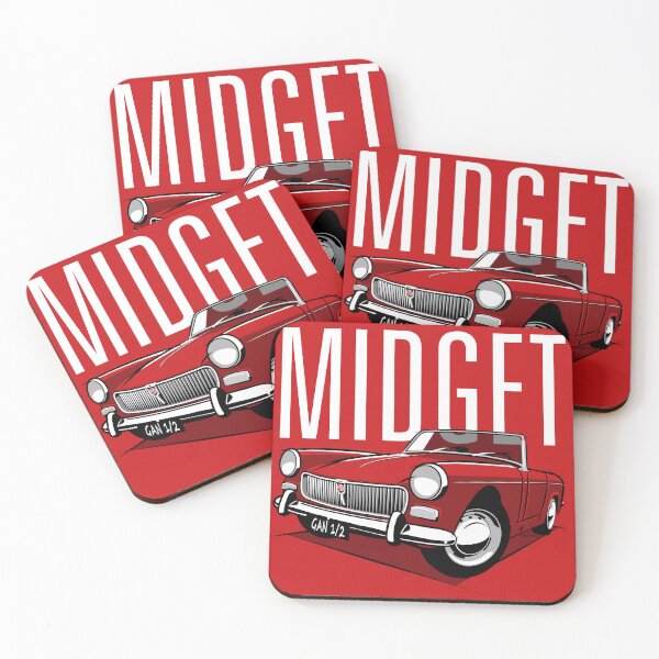Item preview, MG Midget mark 1 red designed and sold by car2oonz.