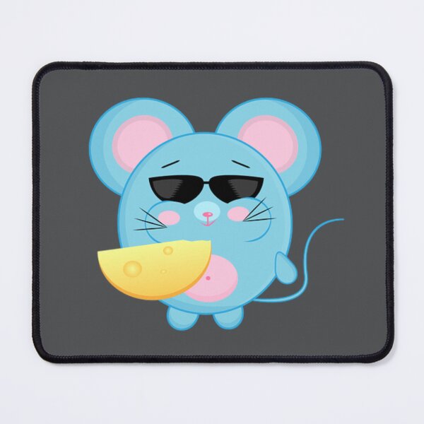 Item preview, cute blue mouse cartoon sticker pack pattern for kids designed and sold by portrait4you.