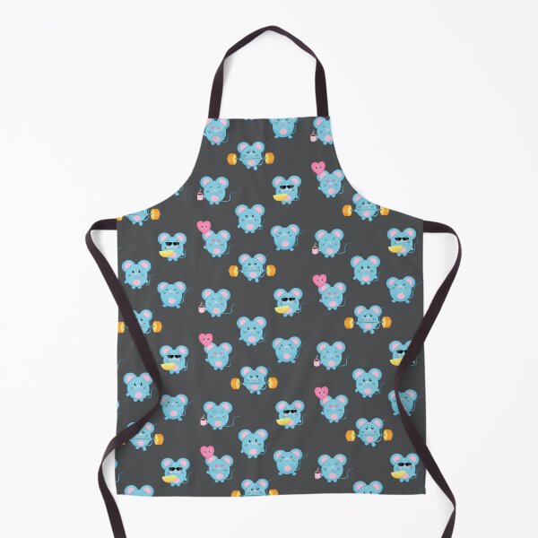 Item preview, cute blue mouse cartoon sticker pack pattern for kids designed and sold by portrait4you.
