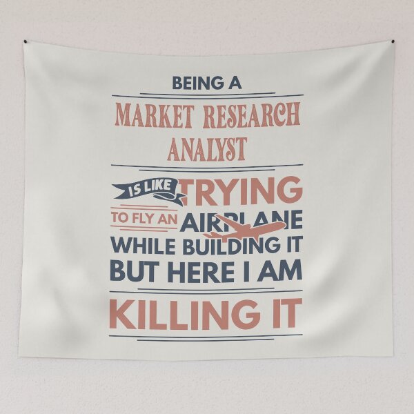 Item preview, Being A Market Research Analyst Is Like Trying To Fly An Airplane While Building It But Here I Am Killing It Funny Gift idea Market Research Analyst designed and sold by Mmmm3344.