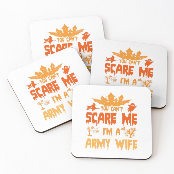 Item preview, Can't Scare An Army Wife Halloween Design designed and sold by Tonya51.