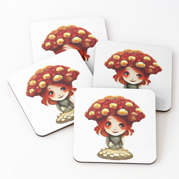 Item preview, Cute Flower Fairy Mushroom Girl designed and sold by CritterStickers.