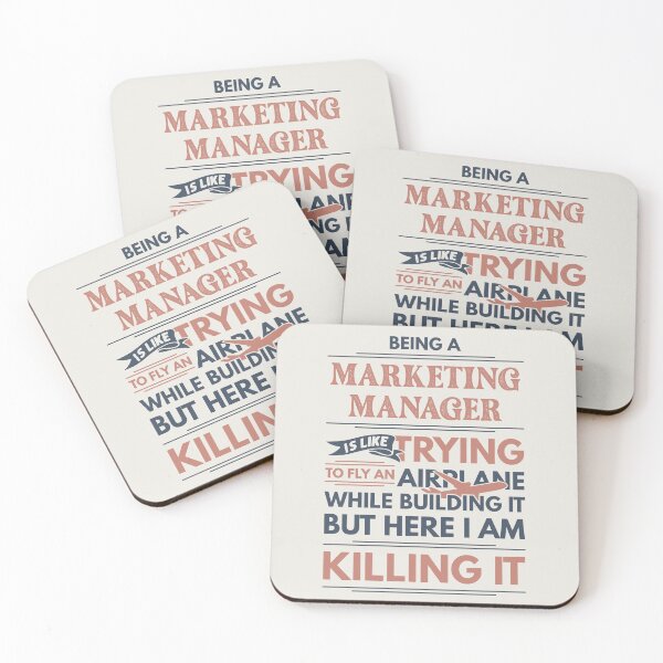 Item preview, Being A Marketing Manager Is Like Trying To Fly An Airplane While Building It But Here I Am Killing It Funny Gift idea Marketing Manager designed and sold by Mmmm3344.