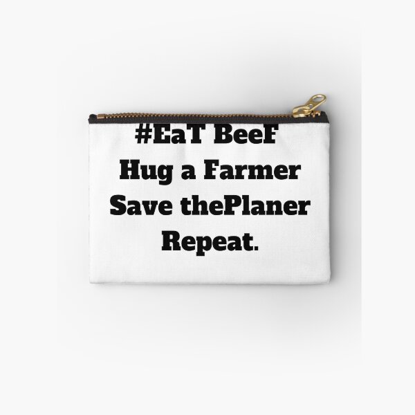 Artikelvorschau, EaT BeeF Hug a Farmer Save the Planer Repeat/Graphic Novelty Sarcastic Funny T Shirt entworfen und verkauft von FRANI-ART.