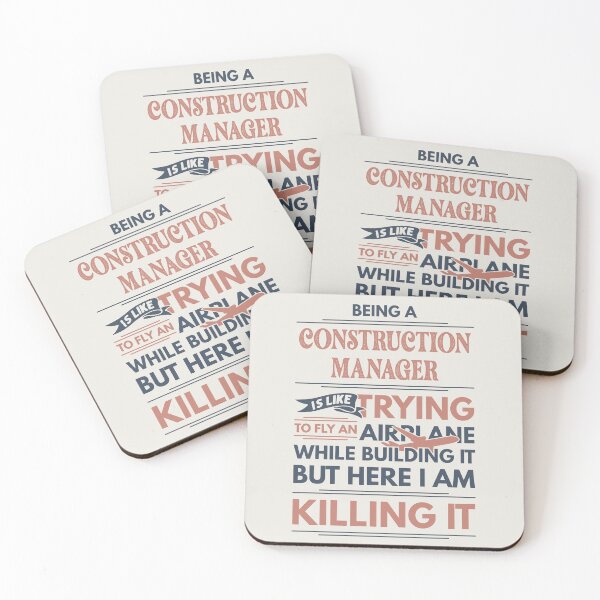 Item preview, Being A Construction Manager Is Like Trying To Fly An Airplane While Building It But Here I Am Killing It Funny Gift idea Construction Manager designed and sold by Mmmm3344.