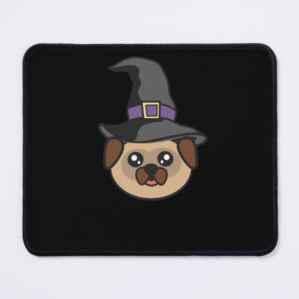 Item preview, Cute Pug in Witches Hat Kawaii Pug Witch designed and sold by eternallygifted.