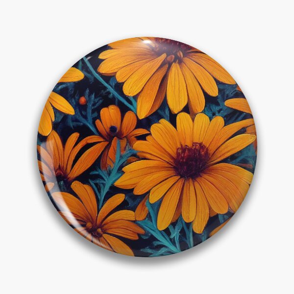 Item preview, Marigold Flowers Pattern Print designed and sold by ThePurpleMelon.