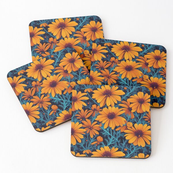 Item preview, Marigold Flowers Pattern Print designed and sold by ThePurpleMelon.