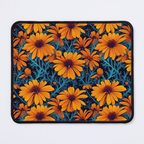 Item preview, Marigold Flowers Pattern Print designed and sold by ThePurpleMelon.