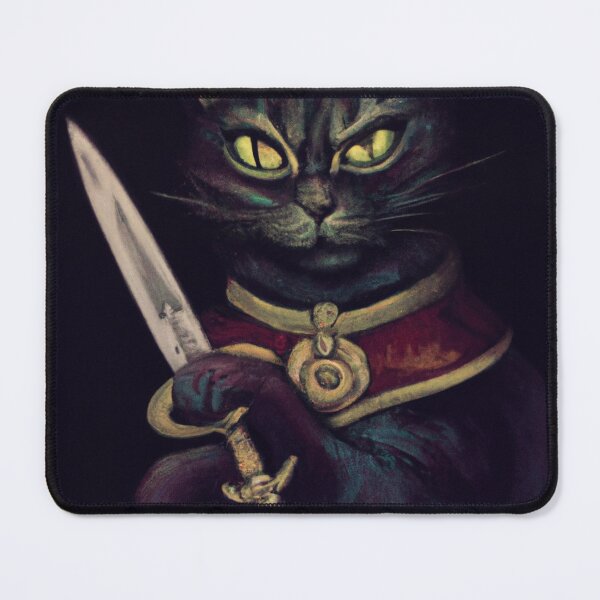 Item preview, Missy the Cat, brandishing a dagger (Baroque) designed and sold by thecatandkettle.