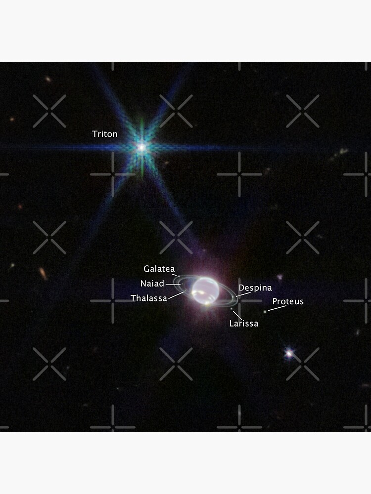 "Neptune & Triron (NIRCam) James b Space Telescope JWST Photo