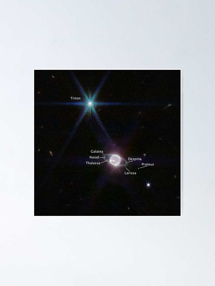 "Neptune & Triron (NIRCam) James b Space Telescope JWST Photo