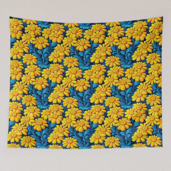 Item preview, Marigold Flowers Pattern Print designed and sold by ThePurpleMelon.