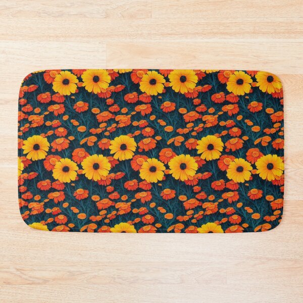 Item preview, Marigold Flowers Pattern Print designed and sold by ThePurpleMelon.