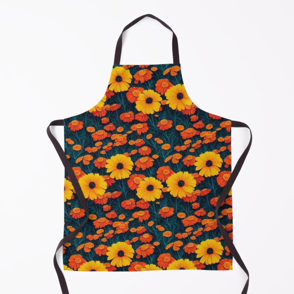 Item preview, Marigold Flowers Pattern Print designed and sold by ThePurpleMelon.