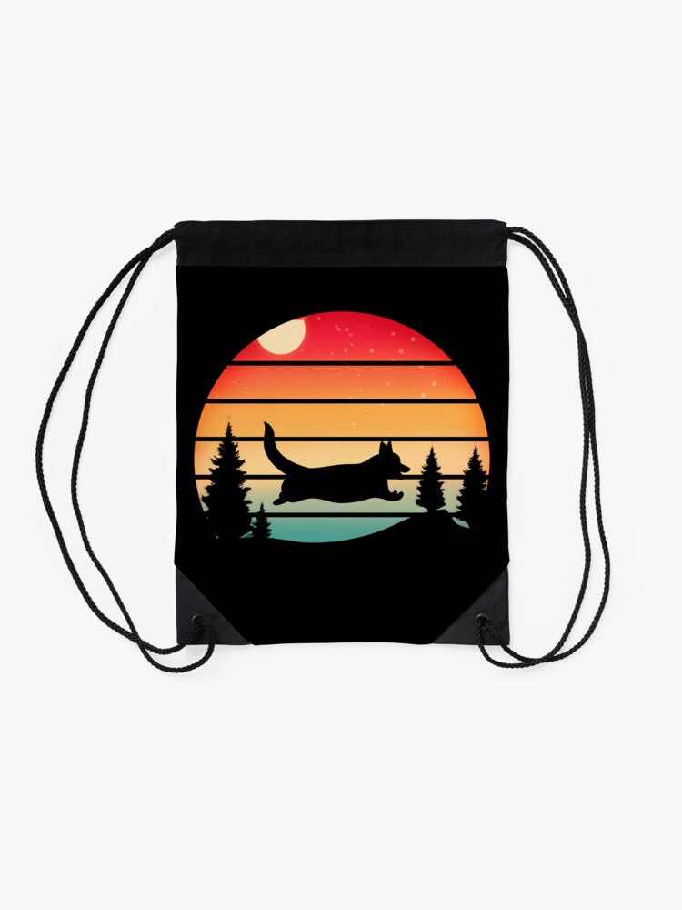 Alternate view of Corgi Retro Style Jump Drawstring Bag