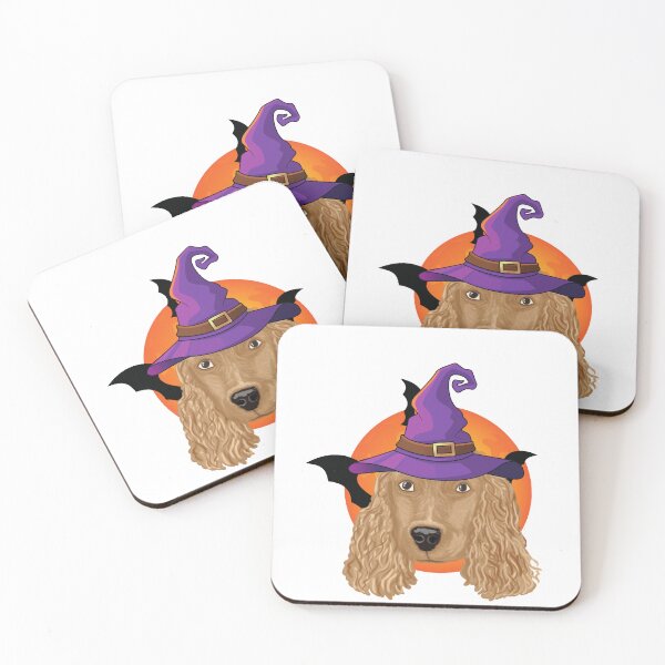 Item preview, A spooky spaniel witch design. Creepy dog. Scary dog. Spooky dog designed and sold by Doggymadness.