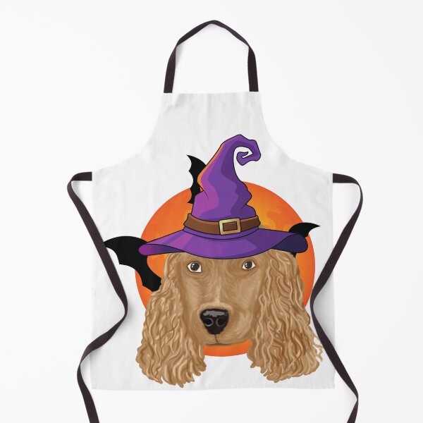 Item preview, A spooky spaniel witch design. Creepy dog. Scary dog. Spooky dog designed and sold by Doggymadness.