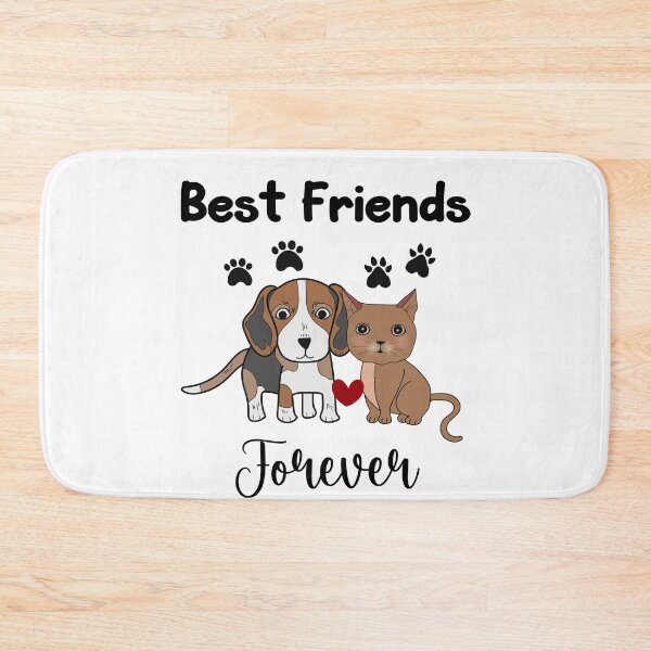 Item preview, Cute Cat and Dog Best Friends Forever designed and sold by HappyLifeCreate.