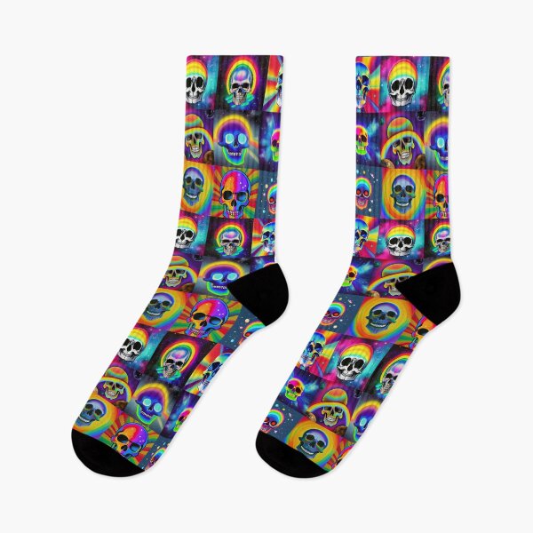 Item preview, Psychedelic Rainbow Skulls designed and sold by Riccivela.