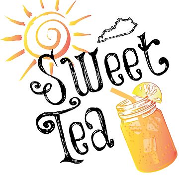 Raised on Sweet Tea and Sunshine Sticker, Cute Southern Stickers