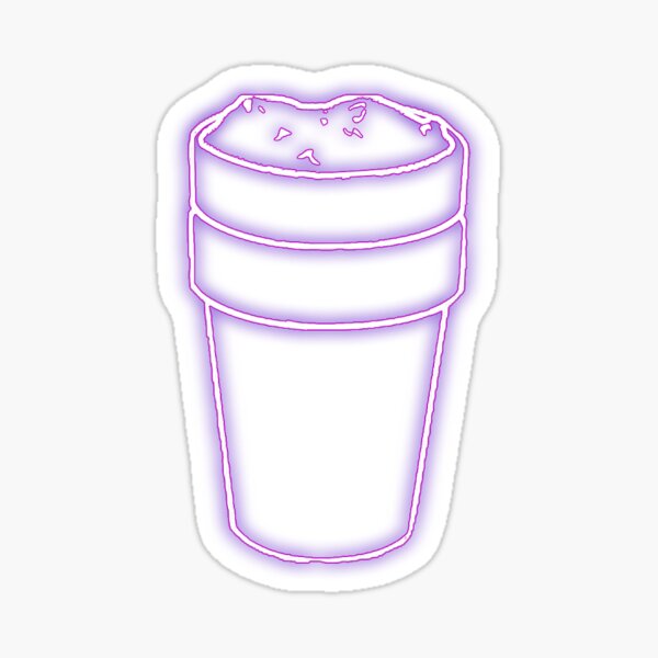 Lean Double Cup Neon Sticker for Sale by mirceaspartan