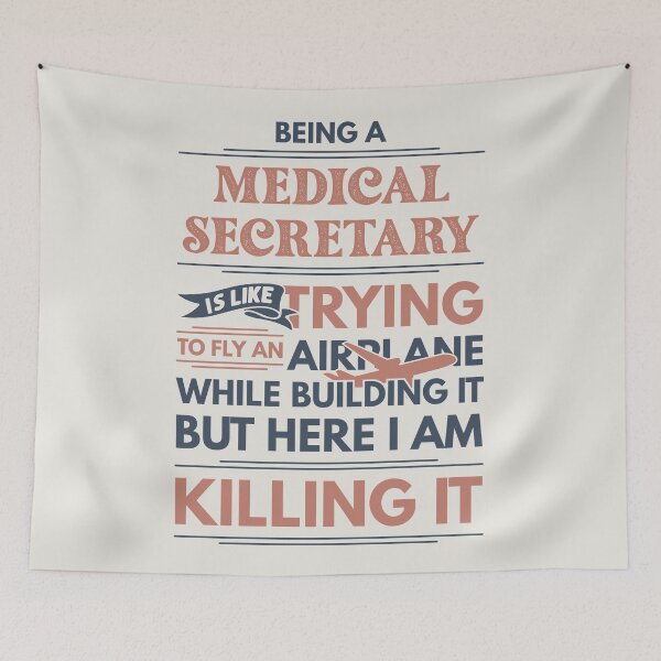 Item preview, Being A Medical Secretary Is Like Trying To Fly An Airplane While Building It But Here I Am Killing It Funny Gift idea Medical Secretary designed and sold by Mmmm3344.