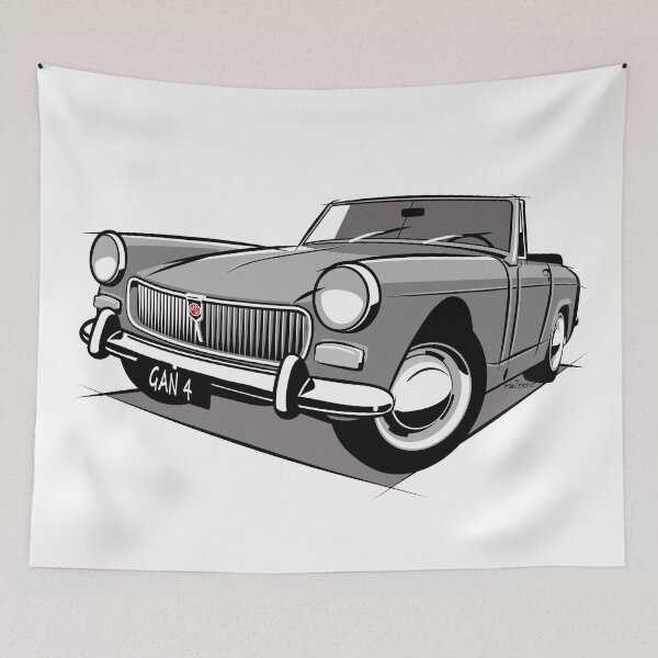 Item preview, MG Midget mark 3 grey designed and sold by car2oonz.