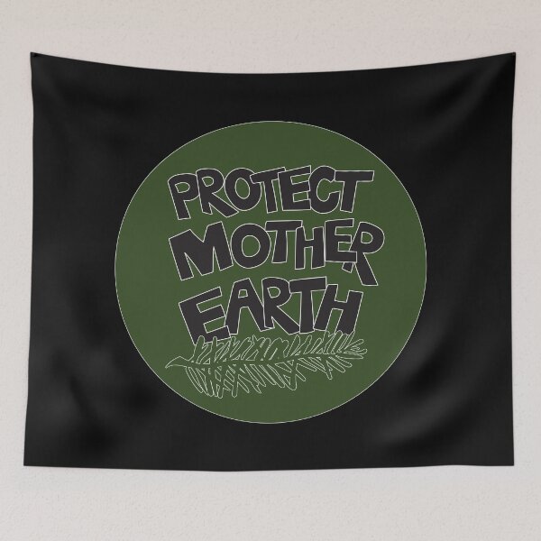 Item preview, Protect Mother Earth Illustrated Text Badge Climate Ambassadors designed and sold by AngelDawnDesign.