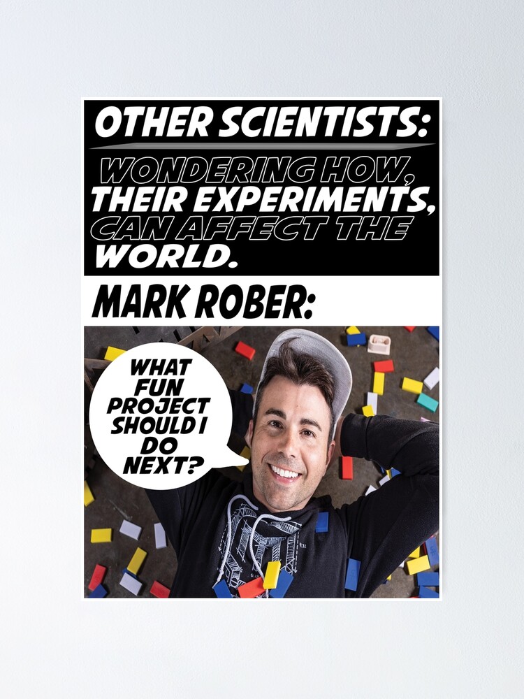 "Mark Rober Meme" Poster for Sale by Fashimation20 Redbubble