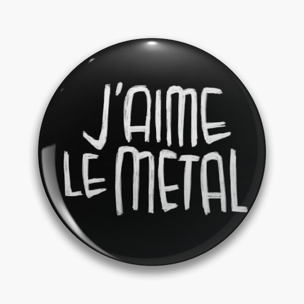 Item preview, Metal Music, Typography, J'aime Le Metal designed and sold by badlydrawnbabe.